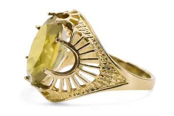 Anneau Vintage Péridot jaune Or jaune 14 carats vrc003y